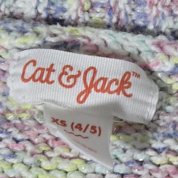 Cat And Jack Multicolor Knit Girld Cardigan - Picture 2 of 2
